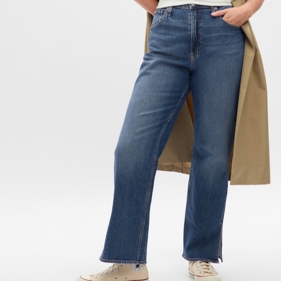 GAP High Rise ’90s Loose Medium Wash Stretch Jeans size 33/16 Tall - Picture 12 of 14